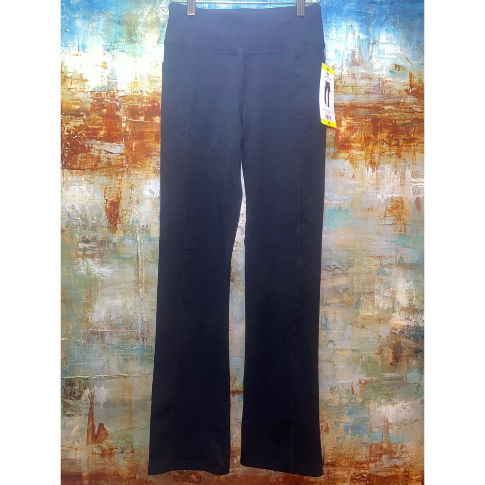 Skechers GoWalk Pant GOFLEX‎ Black High Waist Straight Leg 4 Pockets 1410413 S